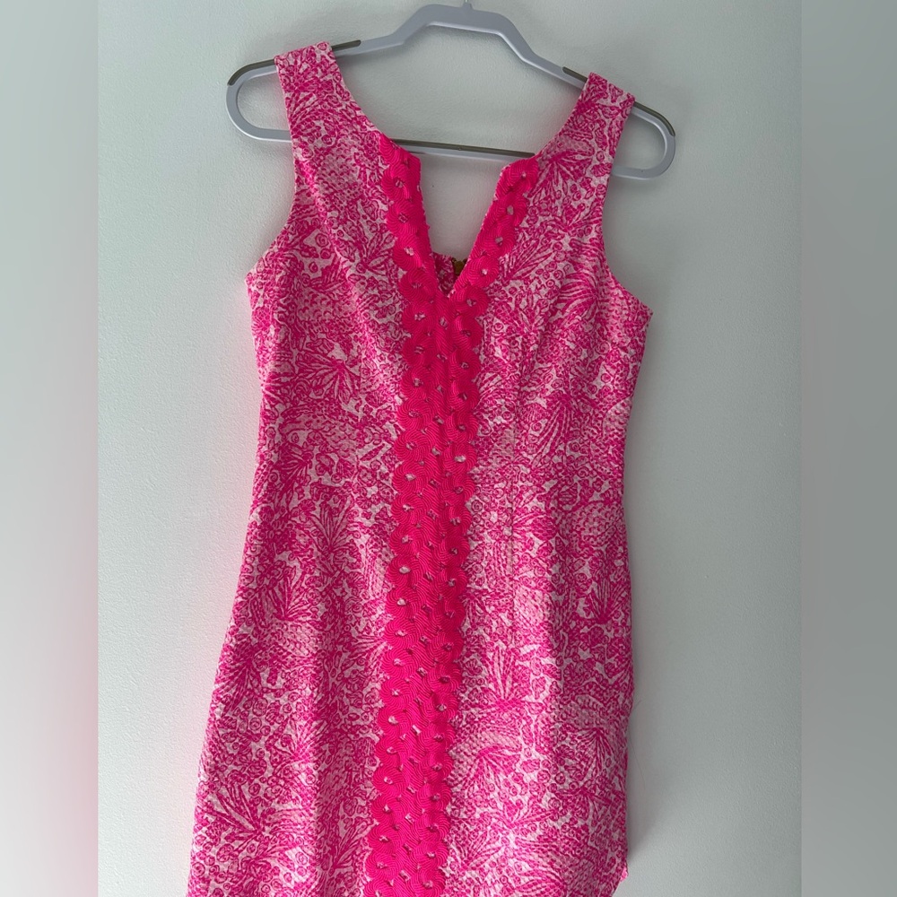 Lilly Pulitzer Vibrant Pink Floral Mini Dress - Picture 6 of 9